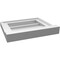 Ekena Millwork Vertical Surface Mount PVC Gable Vent w/ 2"W x 2"H , Brickmould Sill Frame, 14"W x 12"H GVPVE14X1203SN - alternate 5